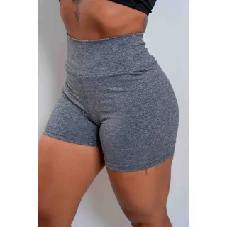 Moda fitness: Kit academia com dois shorts Suplex cintura alta - Dois mescla