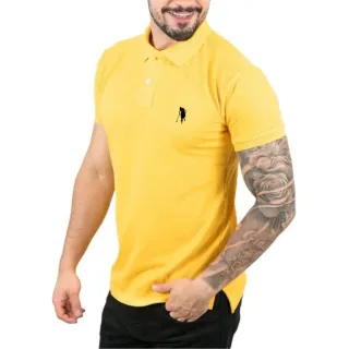 Malha Piquet Camisa Polo Masculino Gola - Verde Bandeira