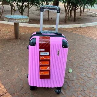 Mala de Bordo para Viagem com Rodinhas 360 Graus, Material em ABS Resistente e Cadeados Embutidos - N verde 17