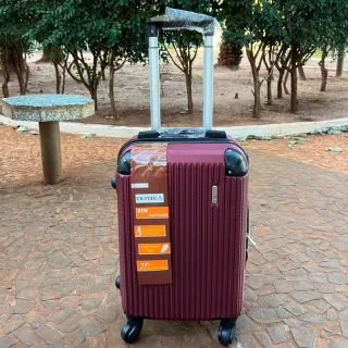 Mala de Bordo para Viagem com Rodinhas 360 Graus, Material em ABS Resistente e Cadeados Embutidos - N verde 17