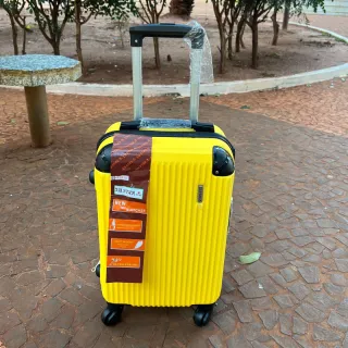 Mala de Bordo para Viagem com Rodinhas 360 Graus, Material em ABS Resistente e Cadeados Embutidos - N verde 17