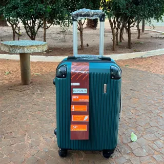 Mala de Bordo para Viagem com Rodinhas 360 Graus, Material em ABS Resistente e Cadeados Embutidos - N verde 17