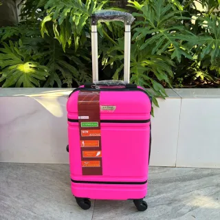 Mala de Bordo para Viagem com Rodinhas 360 Graus, Material em ABS Resistente e Cadeados Embutidos - N verde 17