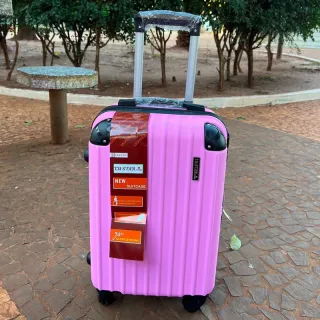 Mala de Bordo para Viagem com Rodinhas 360 Graus, Material em ABS Resistente e Cadeados Embutidos - N verde 17