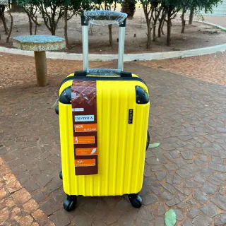 Mala de Bordo para Viagem com Rodinhas 360 Graus, Material em ABS Resistente e Cadeados Embutidos - N verde 17