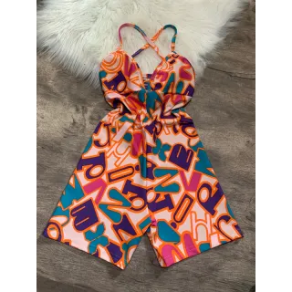 Alcinha Macaquinho Fitness - Costa Nua - ANIMAL PRINT LILÁS