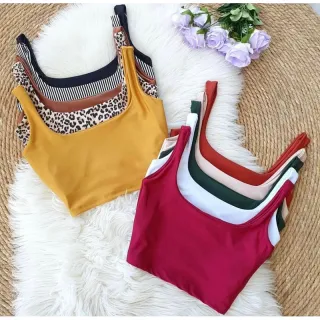 Básico média alça suplex cropped - Verde BB