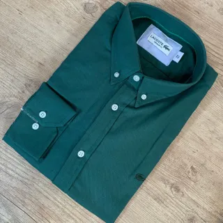 LCT Camisa Social Masculina Verde Escuro - P