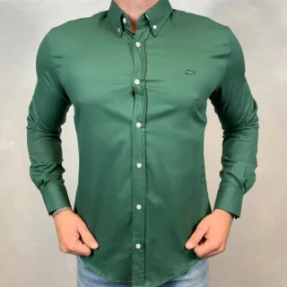LCT Camisa Social Masculina Verde Escuro - P