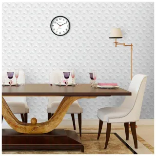 Pilha AA Relógio Analógico 25cm Decoração Sala Consultório Quarto - Preto