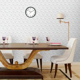 Pilha AA Relógio Analógico 25cm Decoração Sala Consultório Quarto - Preto