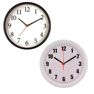 Pilha AA Relógio Analógico 25cm Decoração Sala Consultório Quarto - Preto