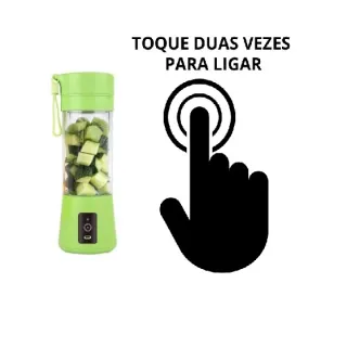 MEGA OFERTA: Liquidificador Portátil Shake Take Recarregável - Mini Juice Cup 6 Lâminas - ALEATÓRIO F