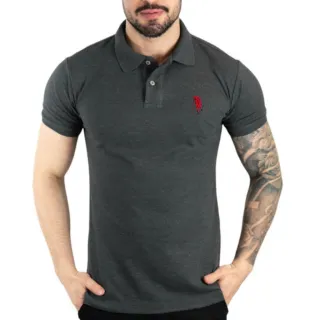 Malha Piquet Camisa Polo Masculino Gola - Verde Bandeira