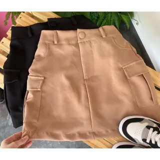 Moda feminina: Shorts Saia Cargo Alfaitaria com bolso lateral - Azul