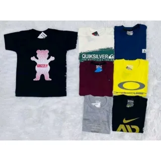 Camisetas Infantil Juvenil Algodão Kit 03 - Estampas Variadas - Variadas