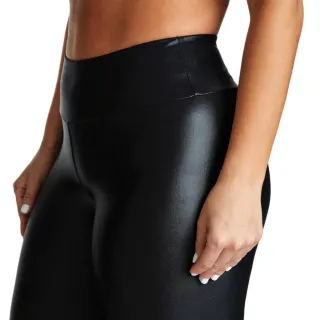 Cintura Alta Legging Cirre Lycra Brilho Molhado