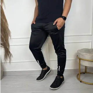 Agasalho Jogger Tradicional Casual e Treino - Kit Calça Skinny Refletivo Dry Fit - Kit 1 Azul + 1 cinza