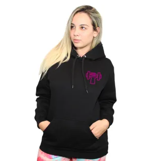 Moletom com bolso e capuz para treino na academia - Rosa