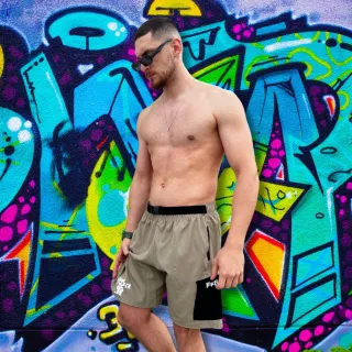 Cinto Active Bermuda Masculina Ripfire Estilo Skateboard Cargo com Elastano Tac Tel 3 Bolsos - Cinza