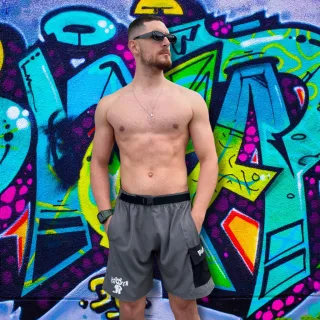 Cinto Active Bermuda Masculina Ripfire Estilo Skateboard Cargo com Elastano Tac Tel 3 Bolsos - Cinza