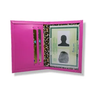 Porta Cartões de Couro Slim Masculino e Feminino - Café Tamanho CNH