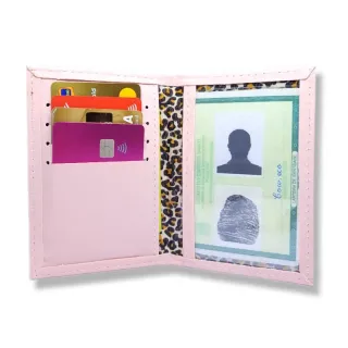 Porta Cartões de Couro Slim Masculino e Feminino - Café Tamanho CNH