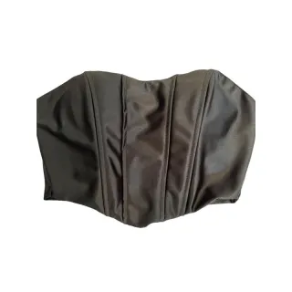 Bojo Premium Cropped Malha Corset Prada - Acentinado - Bege