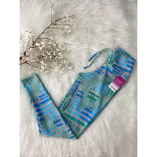 Legging com cordinha P e M - Estampas Variadas - Rosa neon símbolo