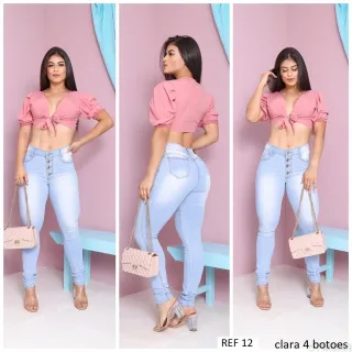 Calça Jeans Feminina Cintura Alta Empina Bumbum Qualidade Lycra - REF 26
