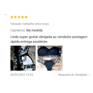 Promoção Biquini Neon Super Luxo com Bojo - Moda Praia Roupas Femininas - tamanho unico onça