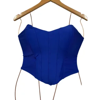 Corpete Cropped Top Corselet Anira Morcego Varias Cores - Cinza