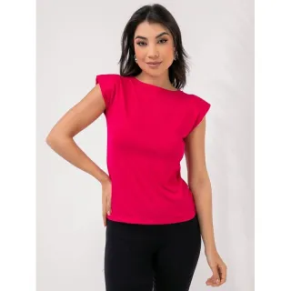 Moda feminina: camisa regata com ombreira simples - Lilás