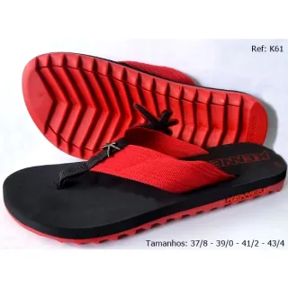 Amortecedor Salto Chinelo Masculino - Fotos Reais 100% - Preto/Vinho K52