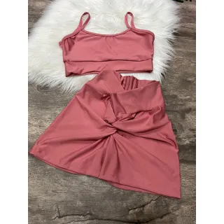 ALÇA RETA Conjunto Fitness - Empina bumbum - Vermelho