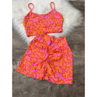 ALÇA RETA Conjunto Fitness - Empina bumbum - Vermelho