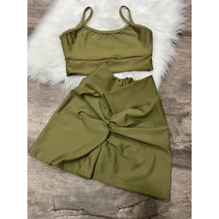 ALÇA RETA Conjunto Fitness - Empina bumbum - Vermelho