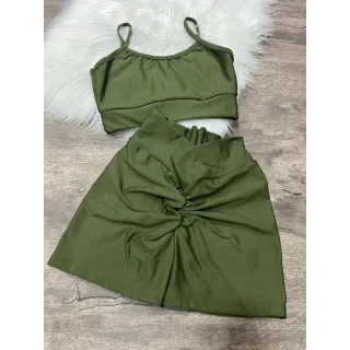 ALÇA RETA Conjunto Fitness - Empina bumbum - Vermelho