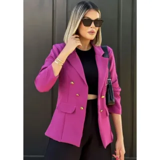 Sobretudo Maxi Longo Alfaiataria Feminino, Blazer Social Botão - Nude