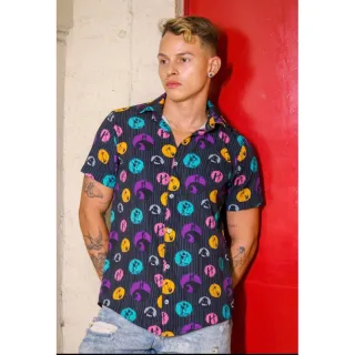 Camisaria unissex Sally o estranho mundo de Jack com botões - PLUS GG 44/50