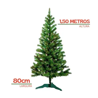 Árvore Natal Verde 150cm 220 Galhos Decoração Natalina Pinheiro Pinheirinho Premium - Único