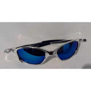 Estilosa Juju Lupa Feminino Masculino Óculos Mcs - Chumbo  Azul