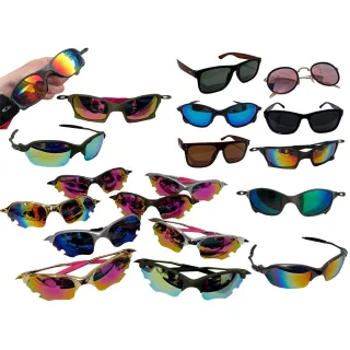 Estilosa Juju Lupa Feminino Masculino Óculos Mcs - Chumbo  Azul