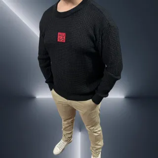 Blusa de frio masculina suéter - CINZA/Liso10