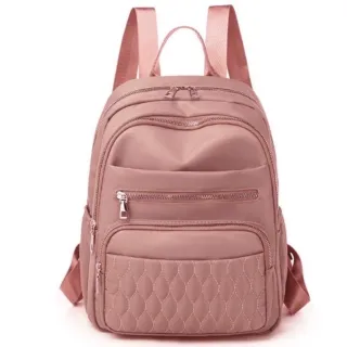 Mochila de Alumínio Feminina com Grande Capacidade - Textura Bordada Delicada - bege1978 com estojo