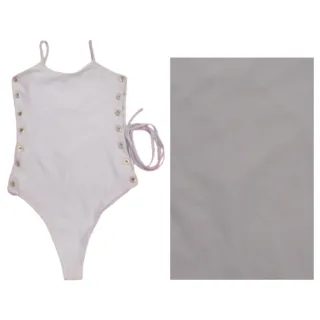 Moda feminina exclusiva: Maiô Biquini Estilo Europeu Gringo - Branco 7 ilhós