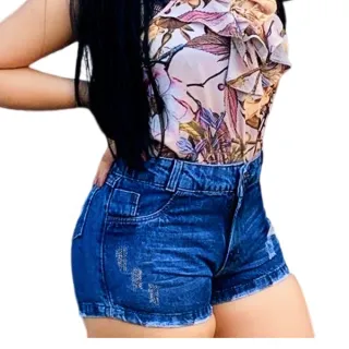 Promoção: Jeans Feminino Cintura Alta Destroyed - LEVANTA BUM BUM - marmorizinho