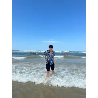 Roupas Casuais Masculinas: Camiseta Estampada de Verão Coco Havaiana - Azul