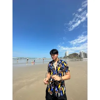Roupas Casuais Masculinas: Camiseta Estampada Coco 3D, Camisa Havaiana de Verão - Preto