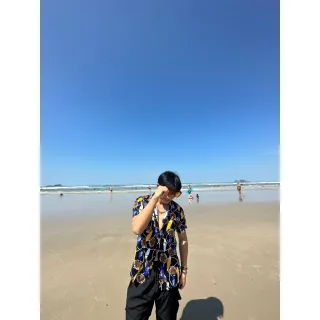 Roupas Casuais Masculinas: Camiseta Estampada Coco 3D, Camisa Havaiana de Verão - Preto